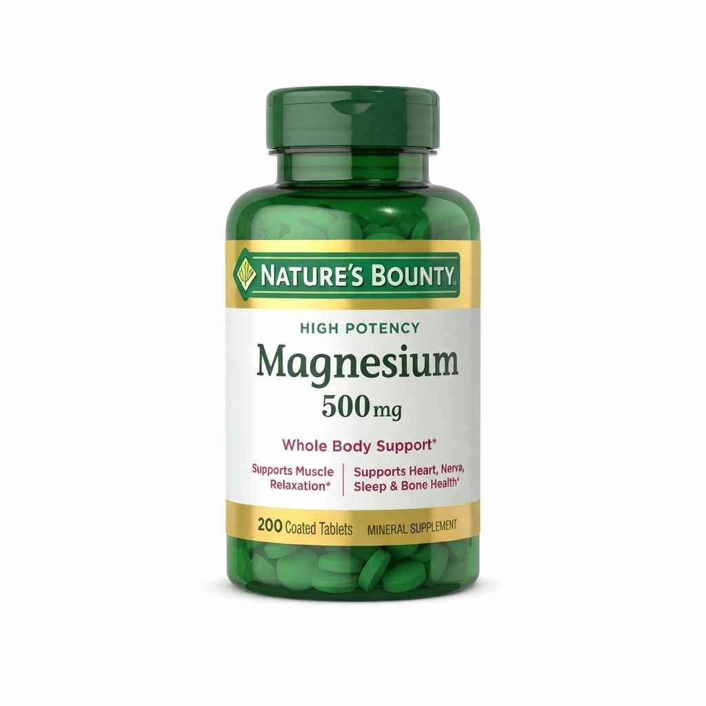 Nature’s Bounty High Potency Magnesium 500mg – 200 Tablets