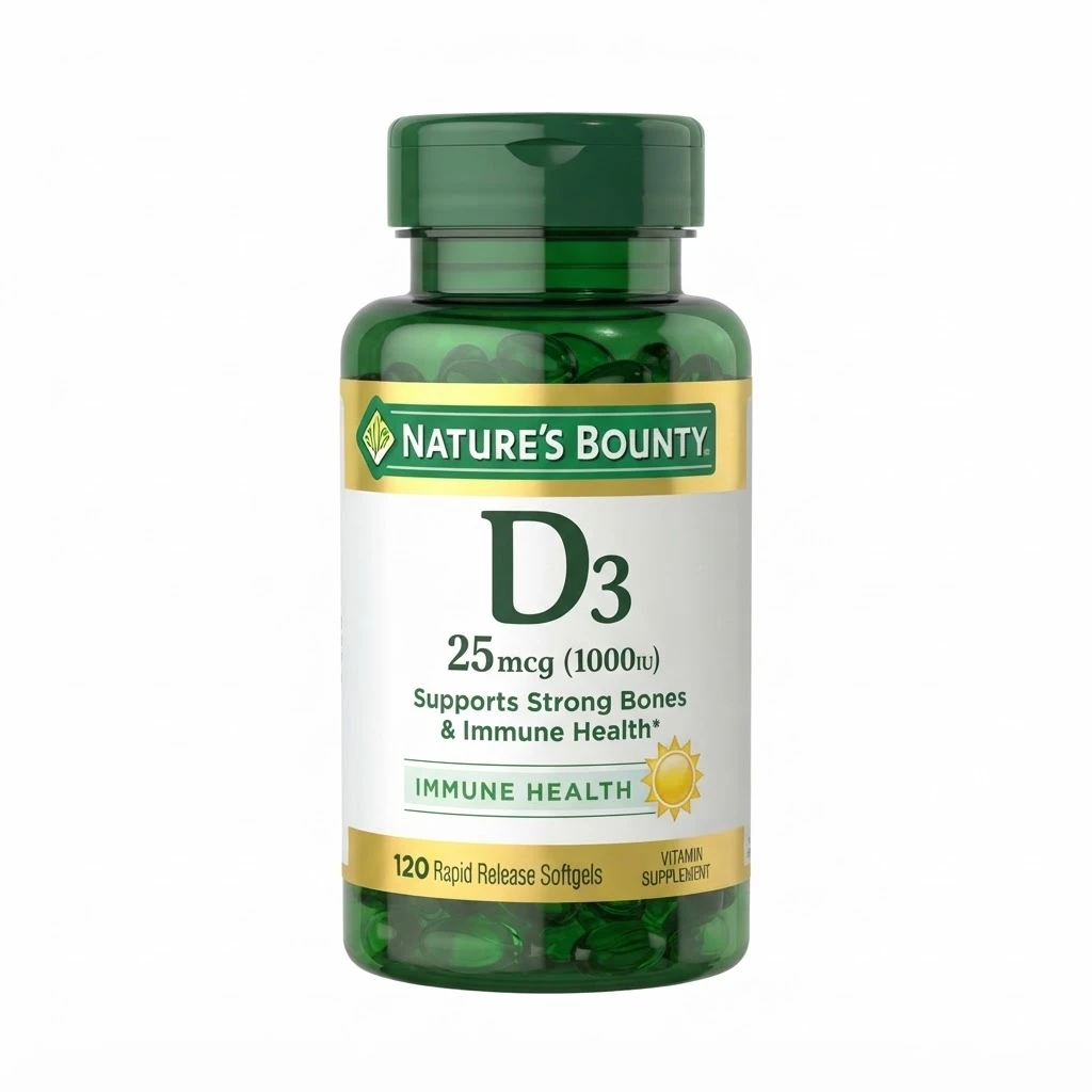 Nature’s Bounty Vitamin D3 25mcg 1000 IU – 120 Softgels