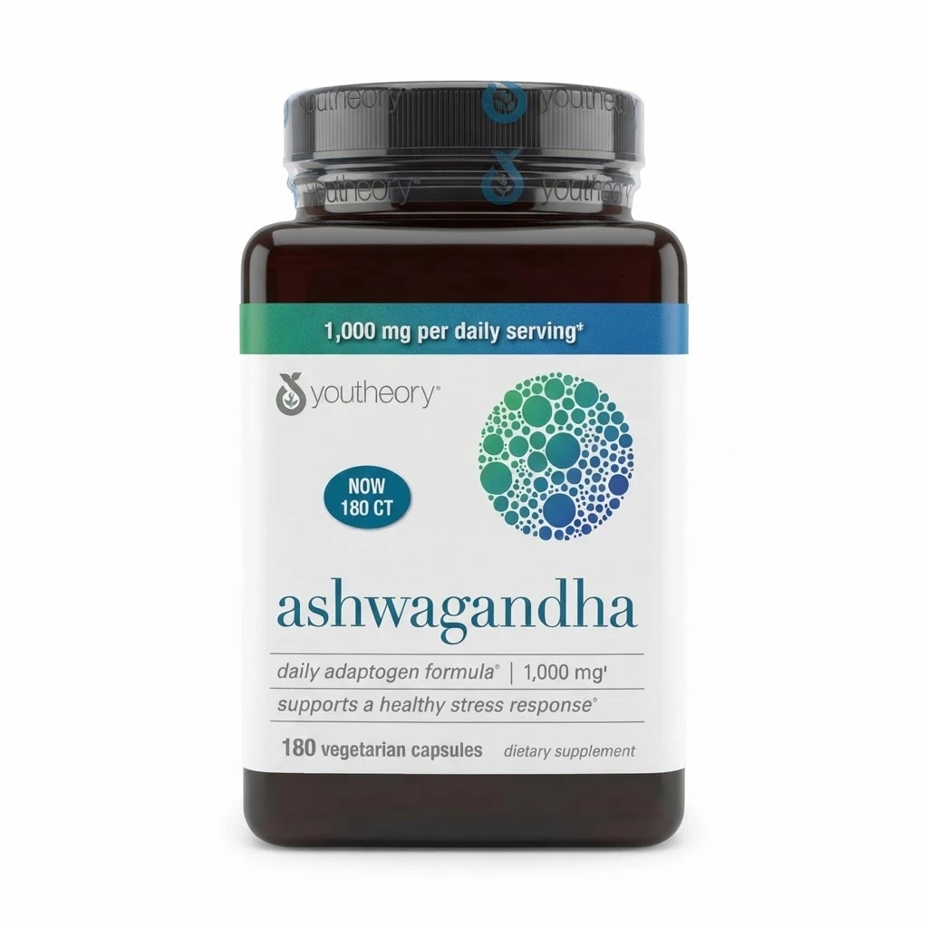 Youtheory Ashwagandha 1000 mg – 180 capsules