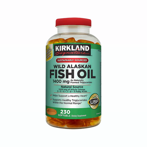 Kirkland Signature Wild Alaskan Fish Oil 1400 mg 230 Softgels