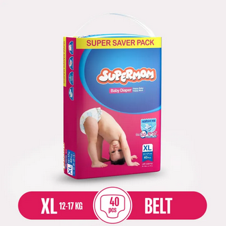 Supermom Baby Diaper - Extra Large - 40 pcs, super saver pack